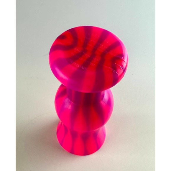 Vintage Krazy Straw Hurricane Cup Neon Hot Pink And Purple Stripes 20 ounces - Picture 4 of 10